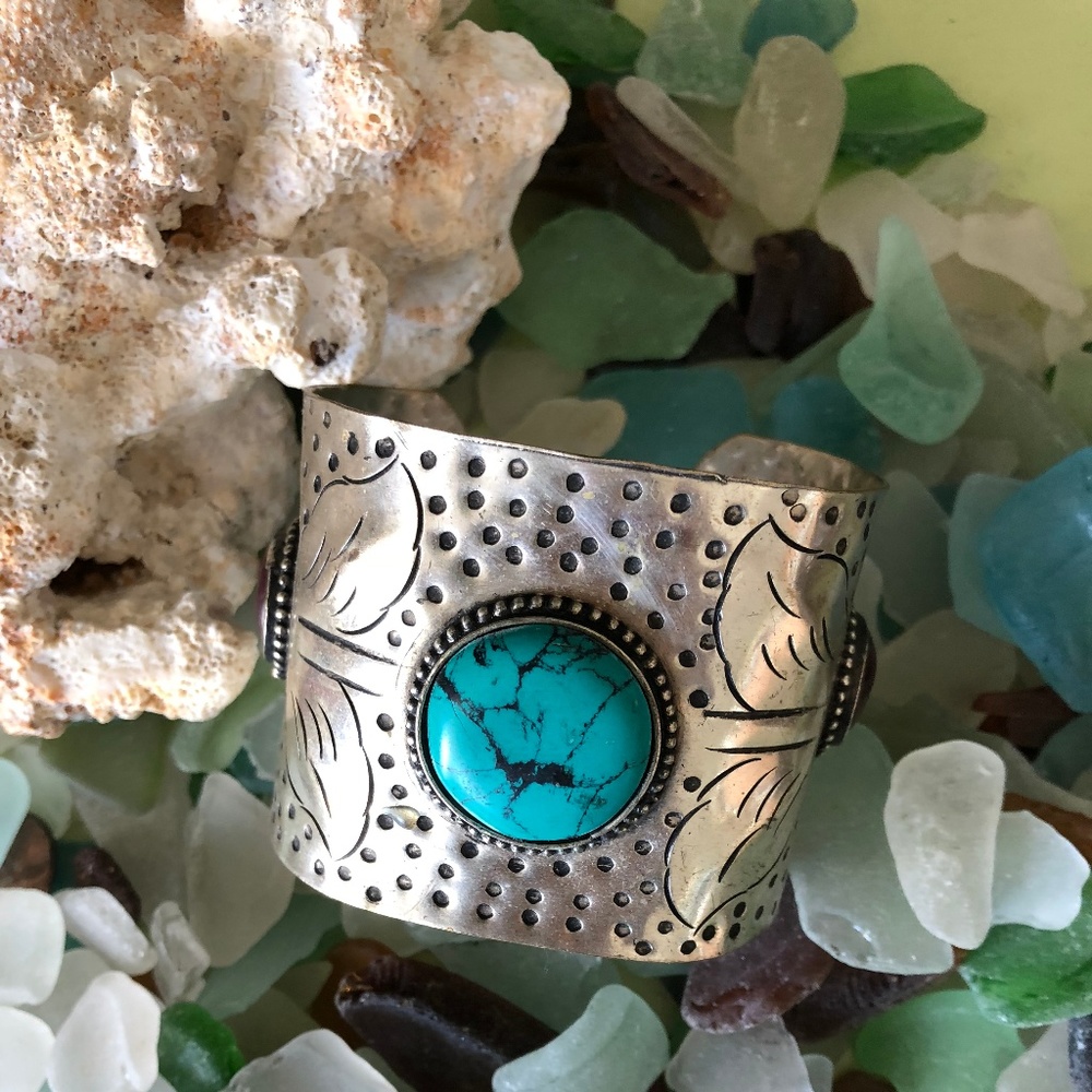 Silver and Turquoise Cuff Bracelet